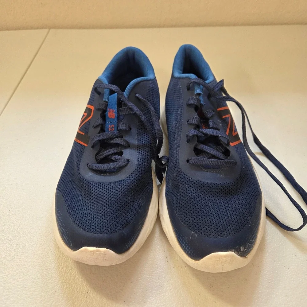 New Balance 520v8‎ Toddler Running Shoes Navy Blue Orange Kids Size 5